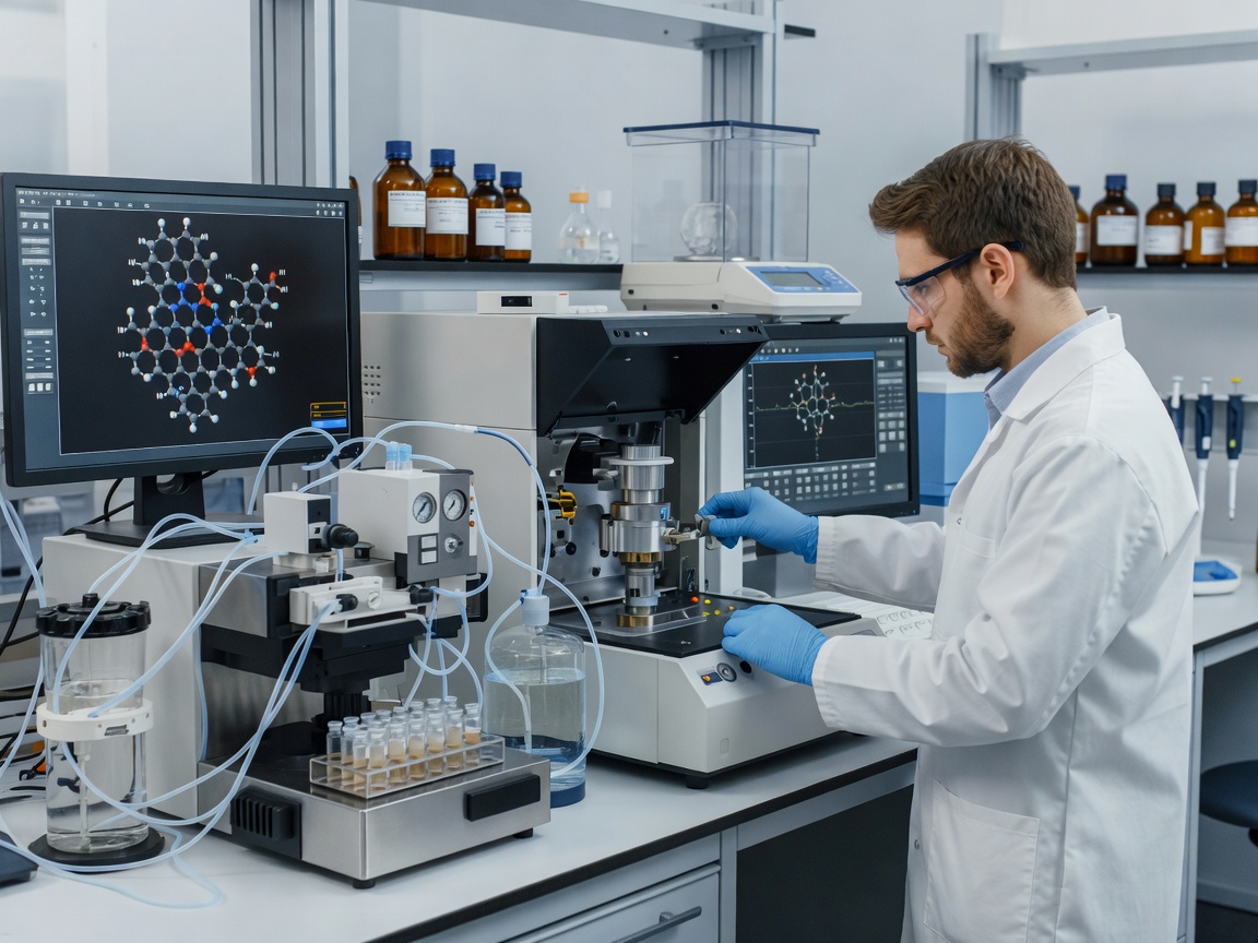 High resolution lab equipment testing capsaicin structure